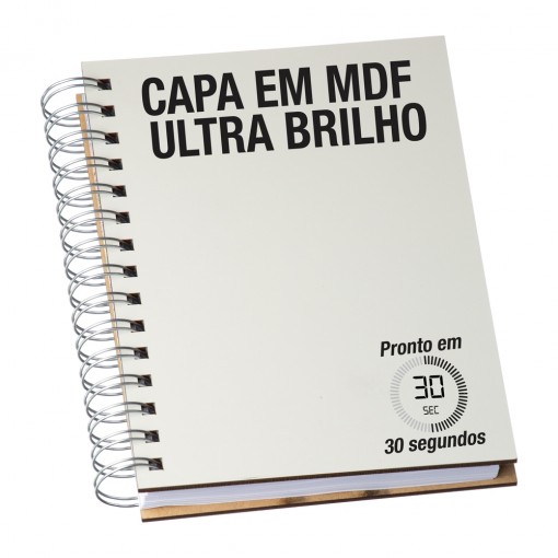 Agenda Permanente Wire-o MDF Sublimática Personalizada Para Brinde