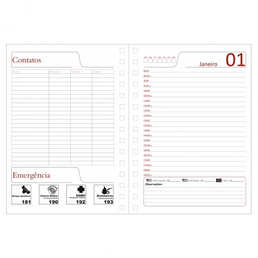 Agenda Permanente Wire-o MDF Sublimática Personalizada Para Brinde