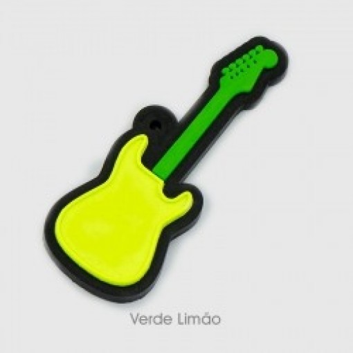 Chaveiro Emborrachado Guitarrinha com Logo