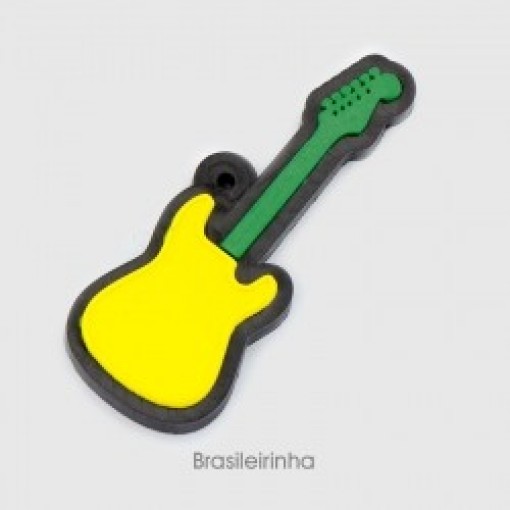 Chaveiro Emborrachado Guitarrinha com Logo