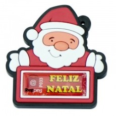 Chaveiro Emborrachado Papai Noel 1 com Logo