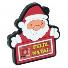 Chaveiro Emborrachado Papai Noel 1 com Logo