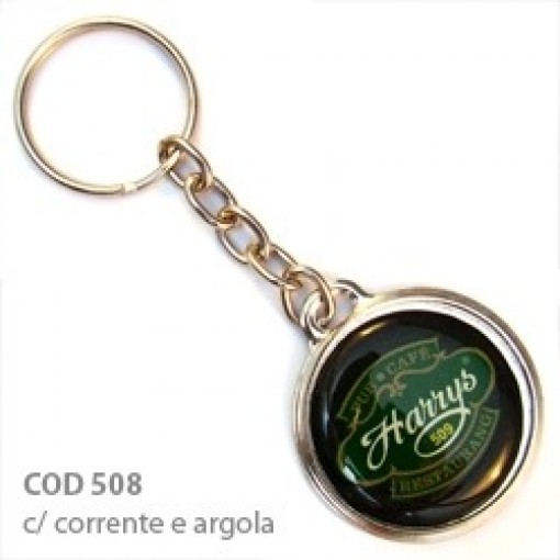 Chaveiro Medalha Redonda c/ borda com Logo