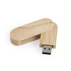 Pen Drive Giratório em Madeira Personalizado